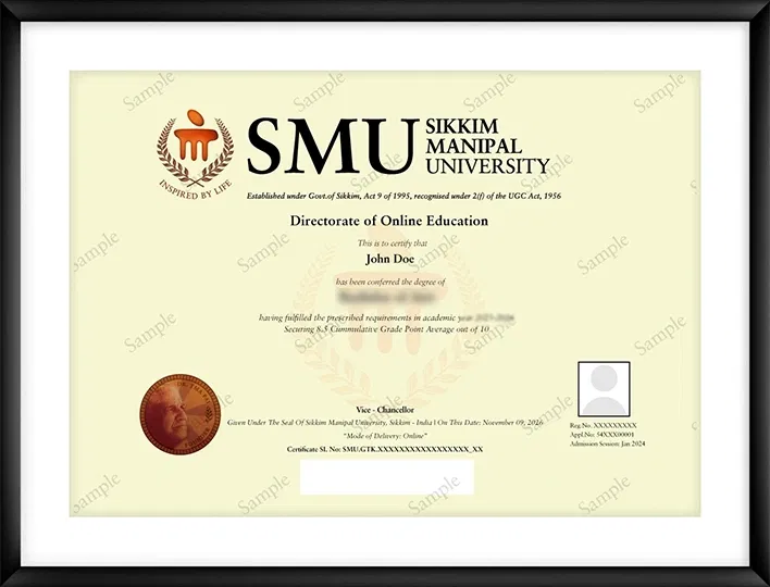 Sample certificate