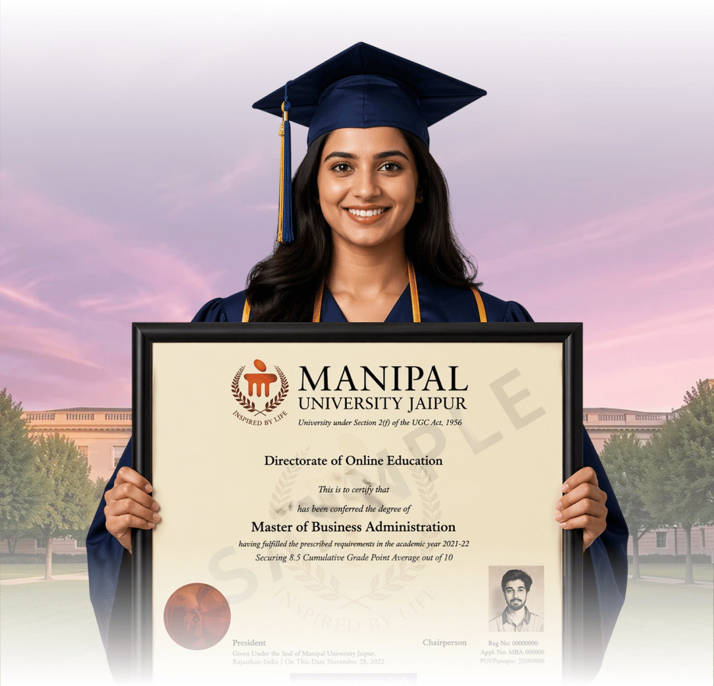Sample online degree certificate